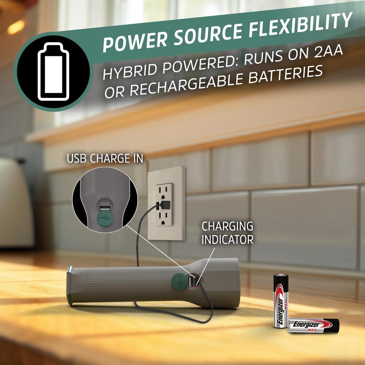 Energizer S-600 USB charging shows convenient power for devices