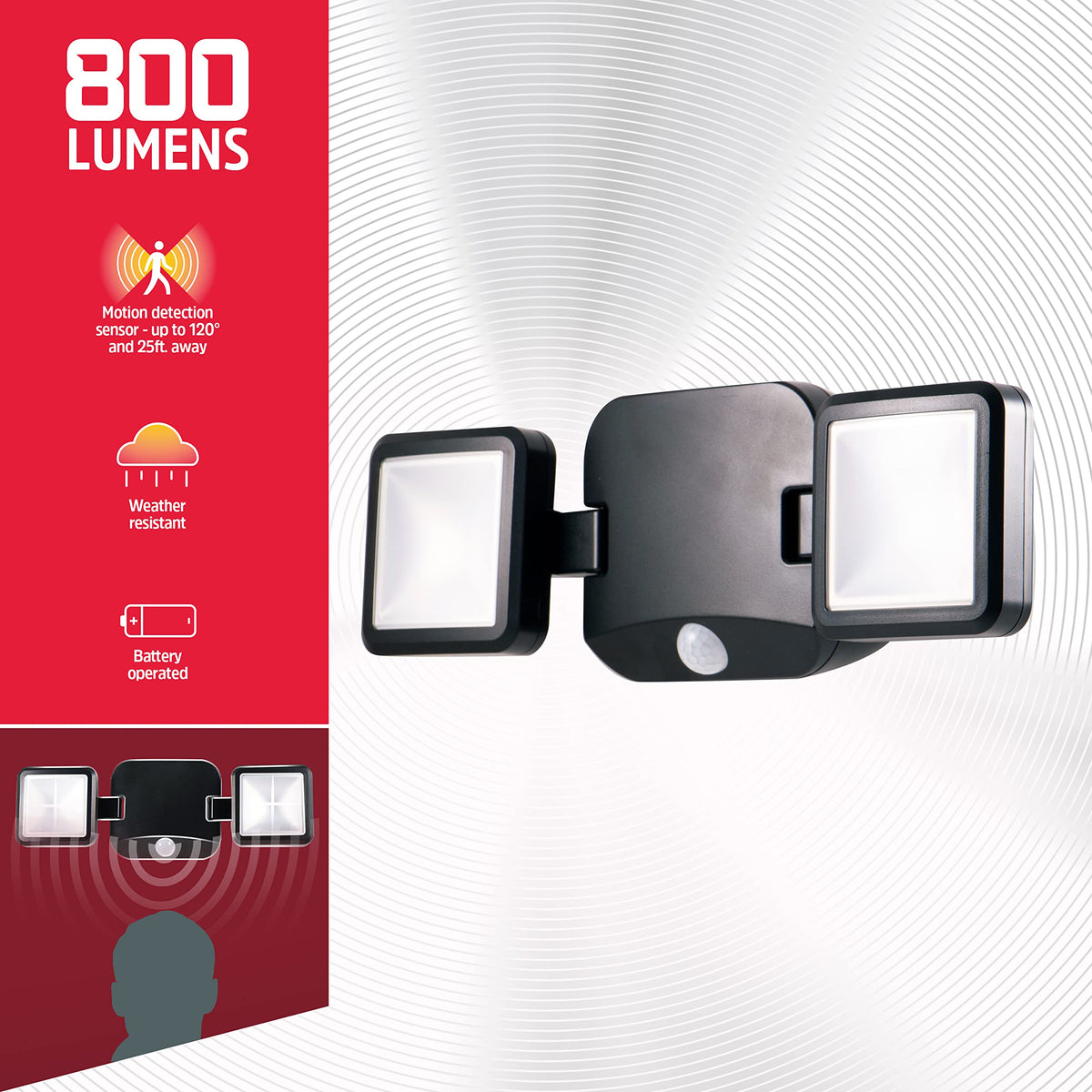 Energizer security light battery operated with wireless installation