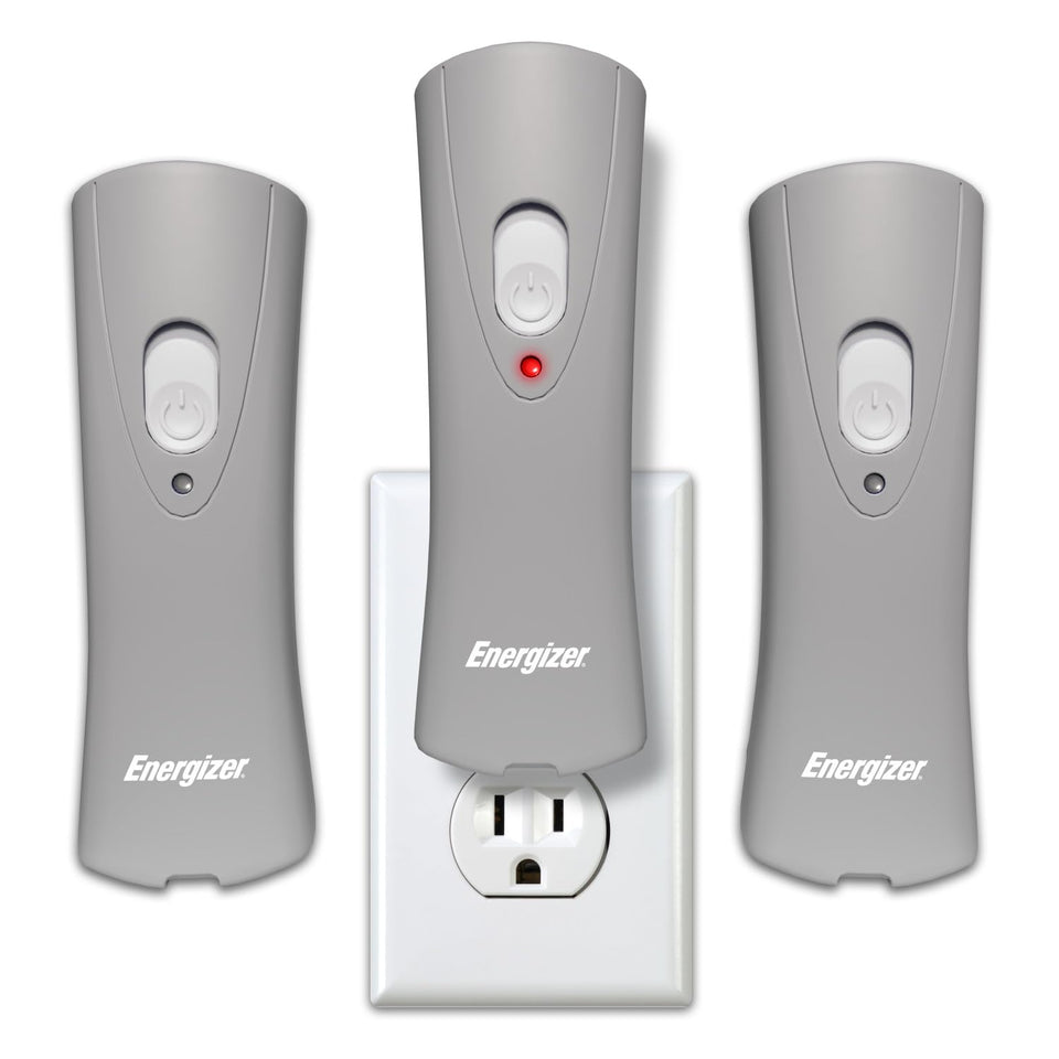 Energizer Weatheready three-pack outlet-plug light ready for outages.