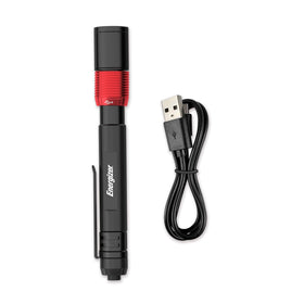 Energizer X-400 pen light beam reaches 40 meters.