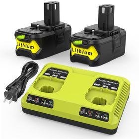 Energup 18V battery 2-pack side view for extended tool runtime