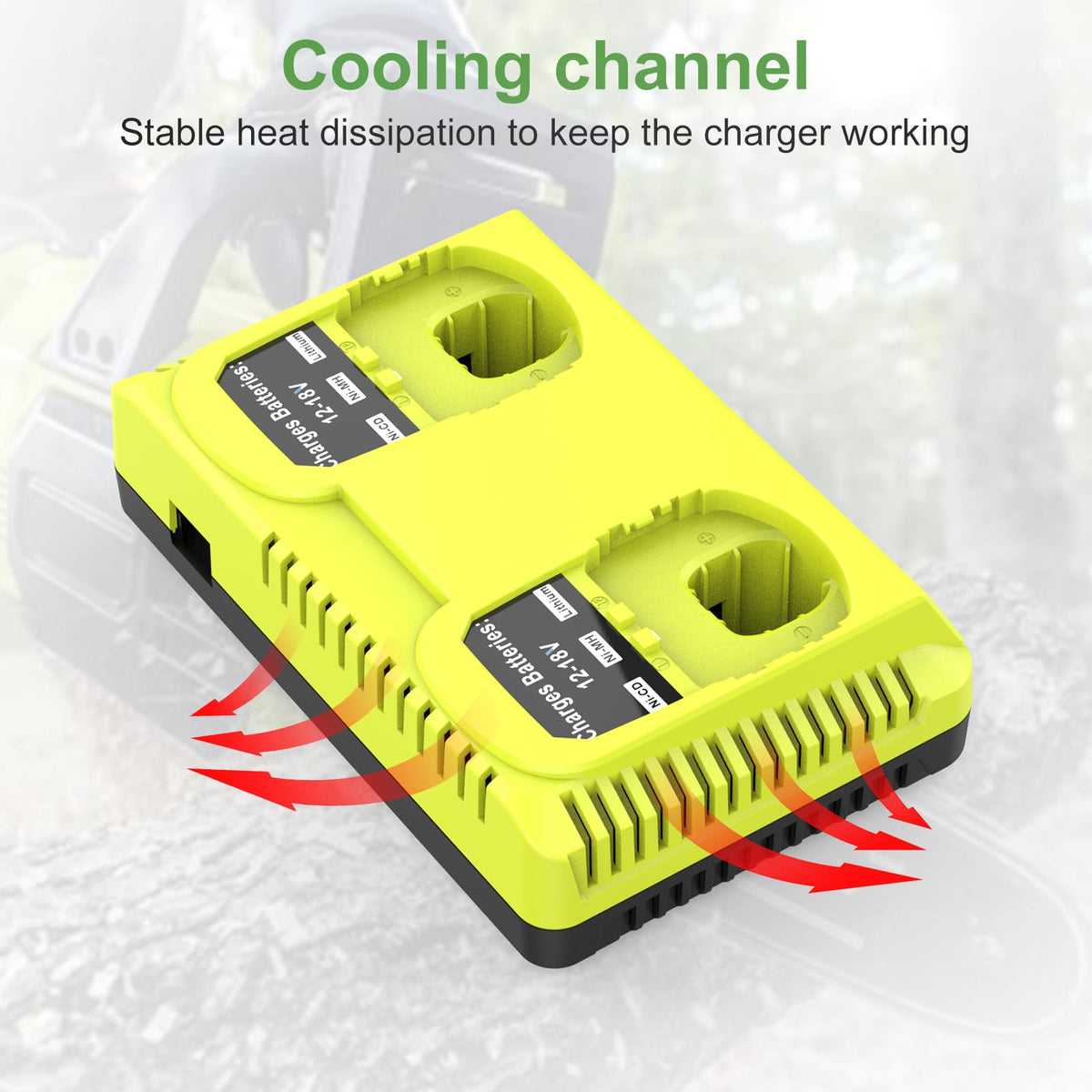 Energup 18V battery indicator LED shows charging status