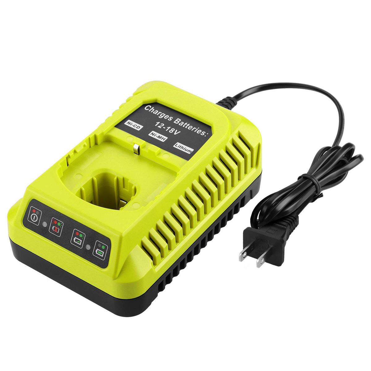Energup 18V P117 Ryobi charger close-up for Li-ion and Ni-Cd packs