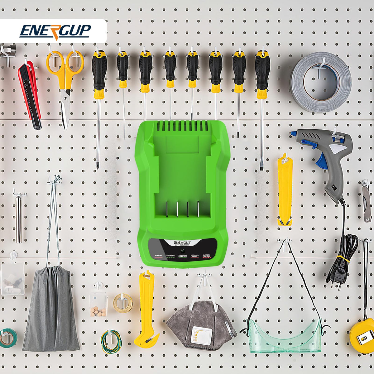 Energup 24V CAF806 charger compact and portable for sites.