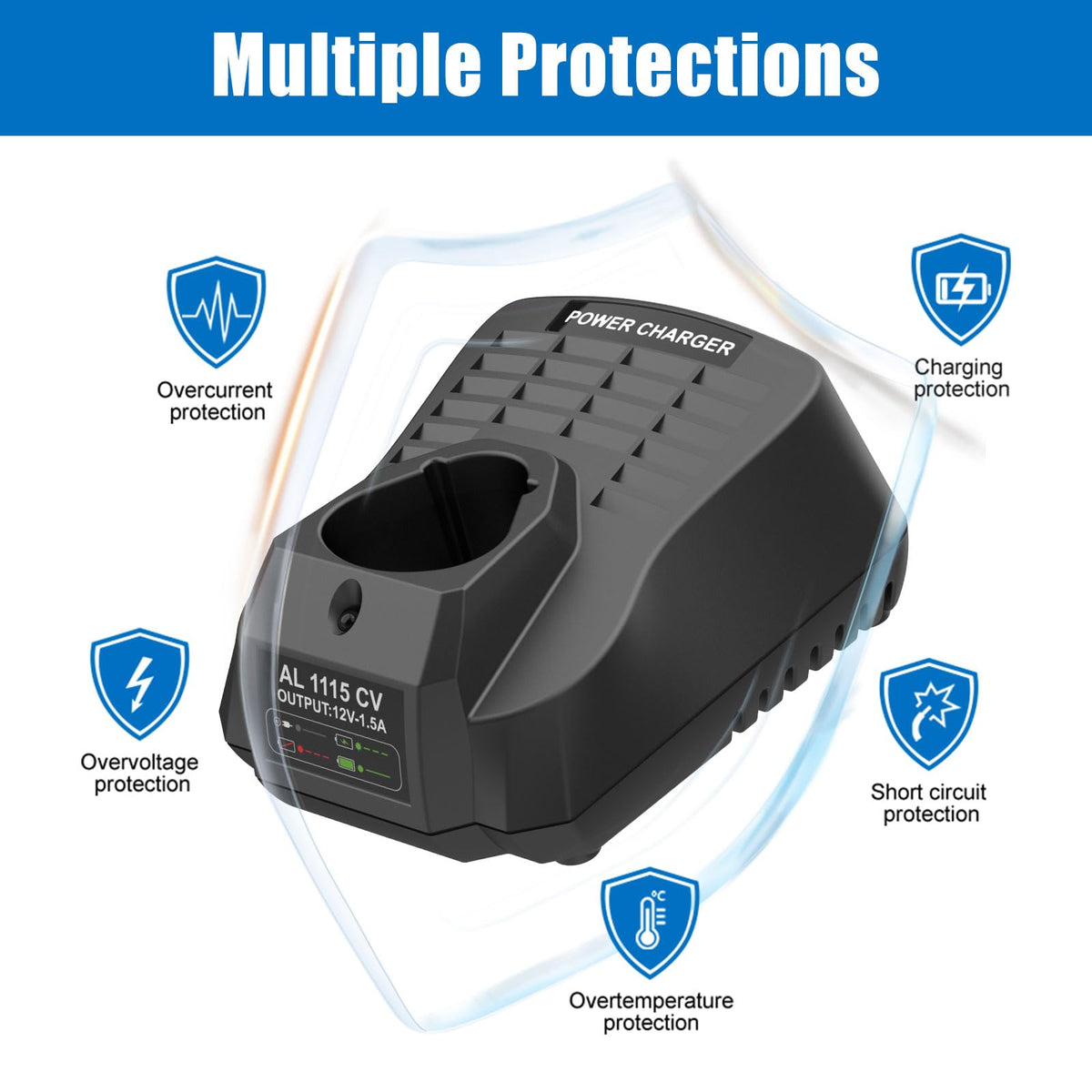 Energup AL1115CV compatible with Bosch 12V batteries for versatile use.