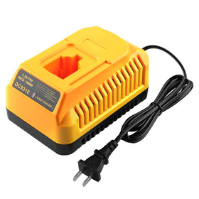 energup DC9310 charger front view powering DEWALT Ni-Cd Ni-MH packs