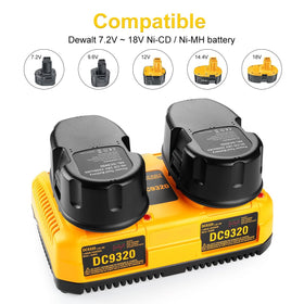 Energup DC9320 dual charger back panel with input plug and venting