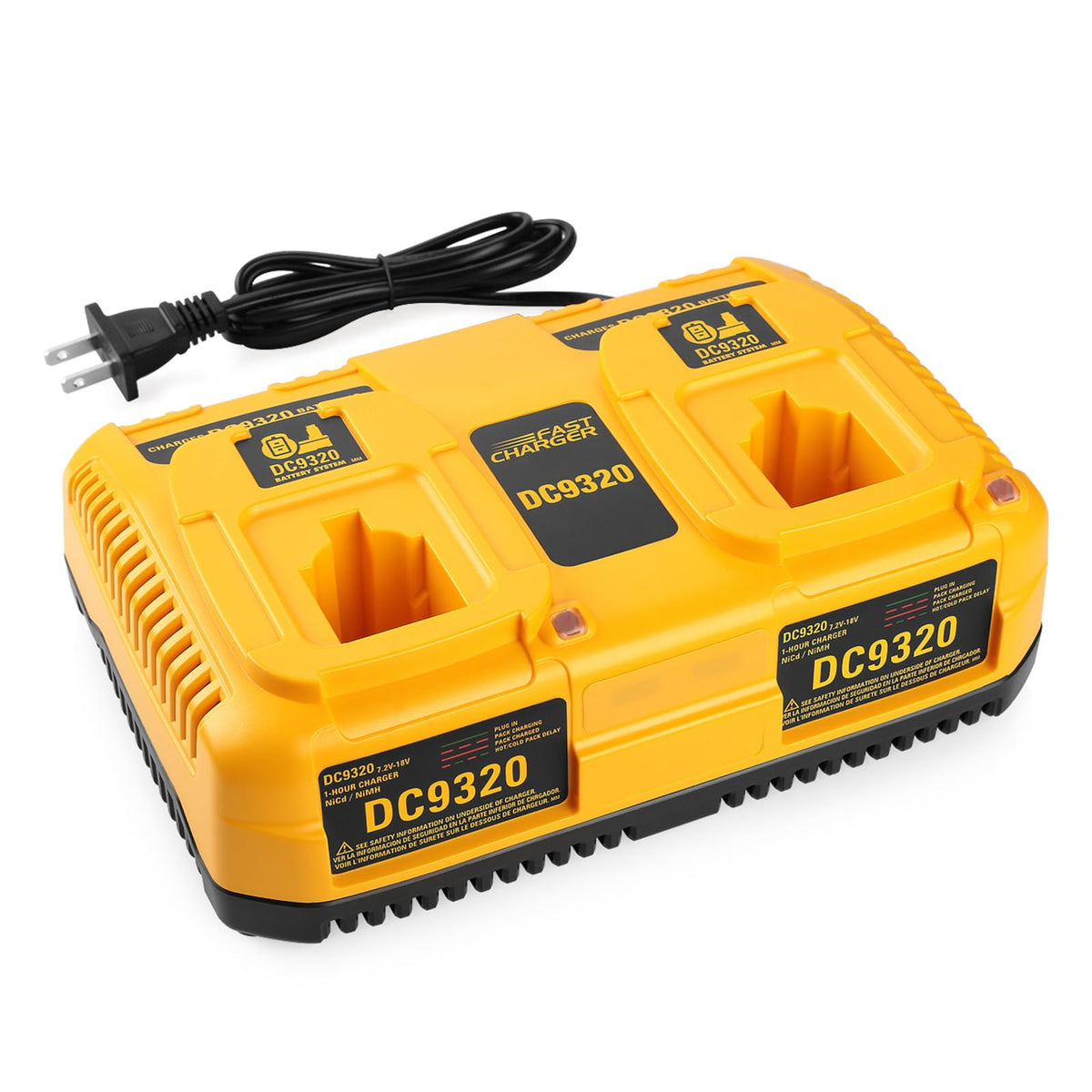 Energup DC9320 dual charger compatibility chart for Dewalt models