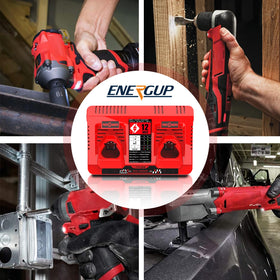 Energup Milwaukee battery setup with 48-11-2401 compatibility for replacement.