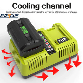 energup OP401 compact charger in a small workspace setup