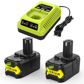 Energup Ryobi 18V battery P102 close-up for longer cordless runtime