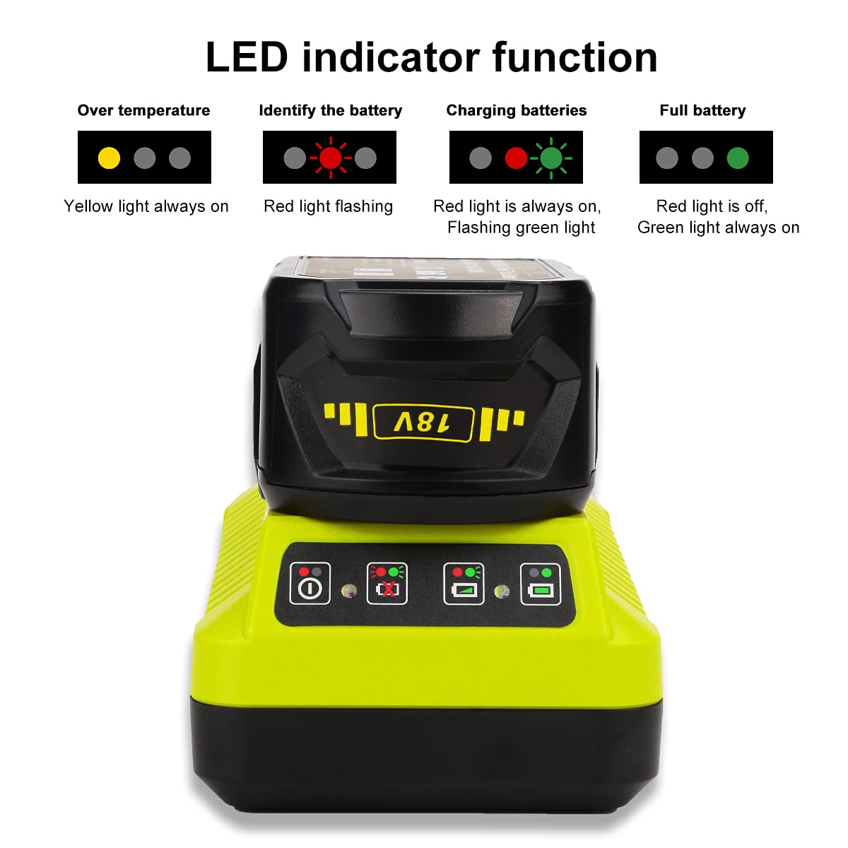Energup Ryobi 18V battery P109 long-life Li-ion cells