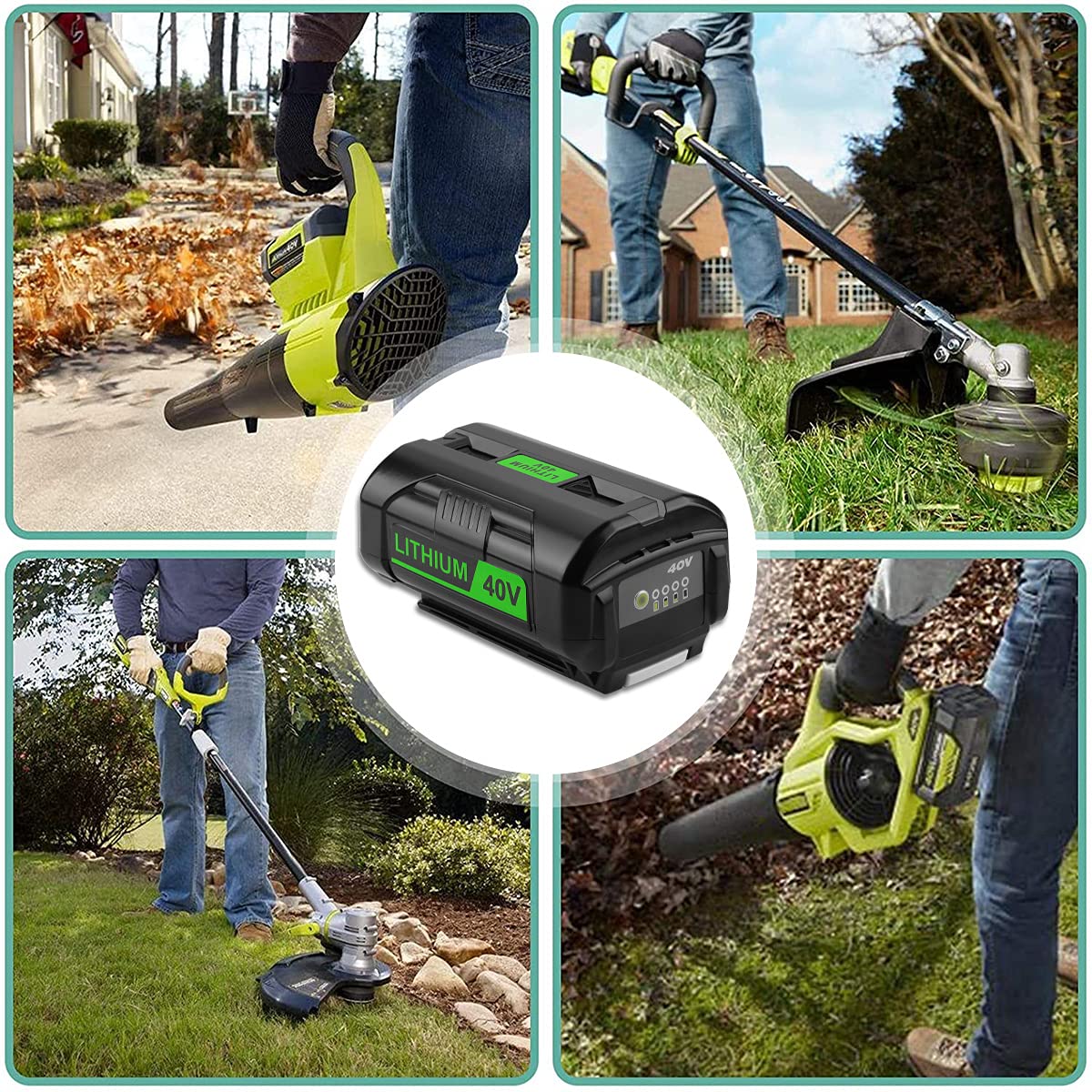 energup Ryobi 40V battery side assembly with compact design