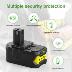 Energup compatibility chart for Ryobi 18V batteries