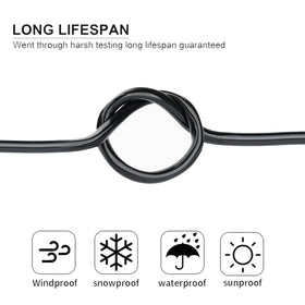 Enerjour 18 AWG 3-conductor wire black PVC jacket for outdoor use