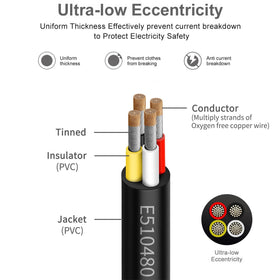 ENERJOUR 20AWG 4-conductor wire stripped end ready for soldering