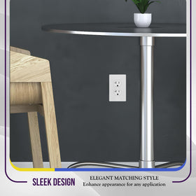 10-pack screwless wall plates for convenient upgrades across rooms.