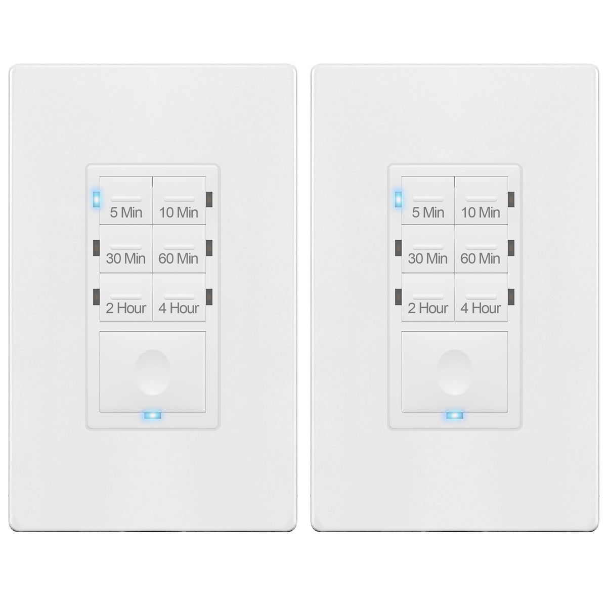 enerlites 4-hour countdown switch front view shows simple timer control for lights and fans