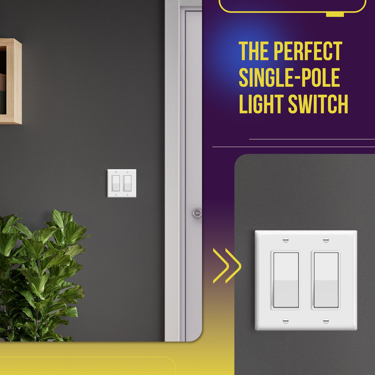 Enerlites 91150-W compact body design enables easy in-wall installation.