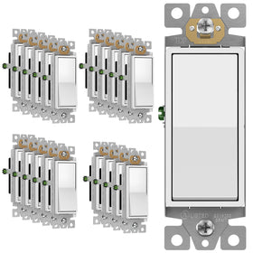 Enerlites 91150-W front view switch for residential and commercial lighting control.