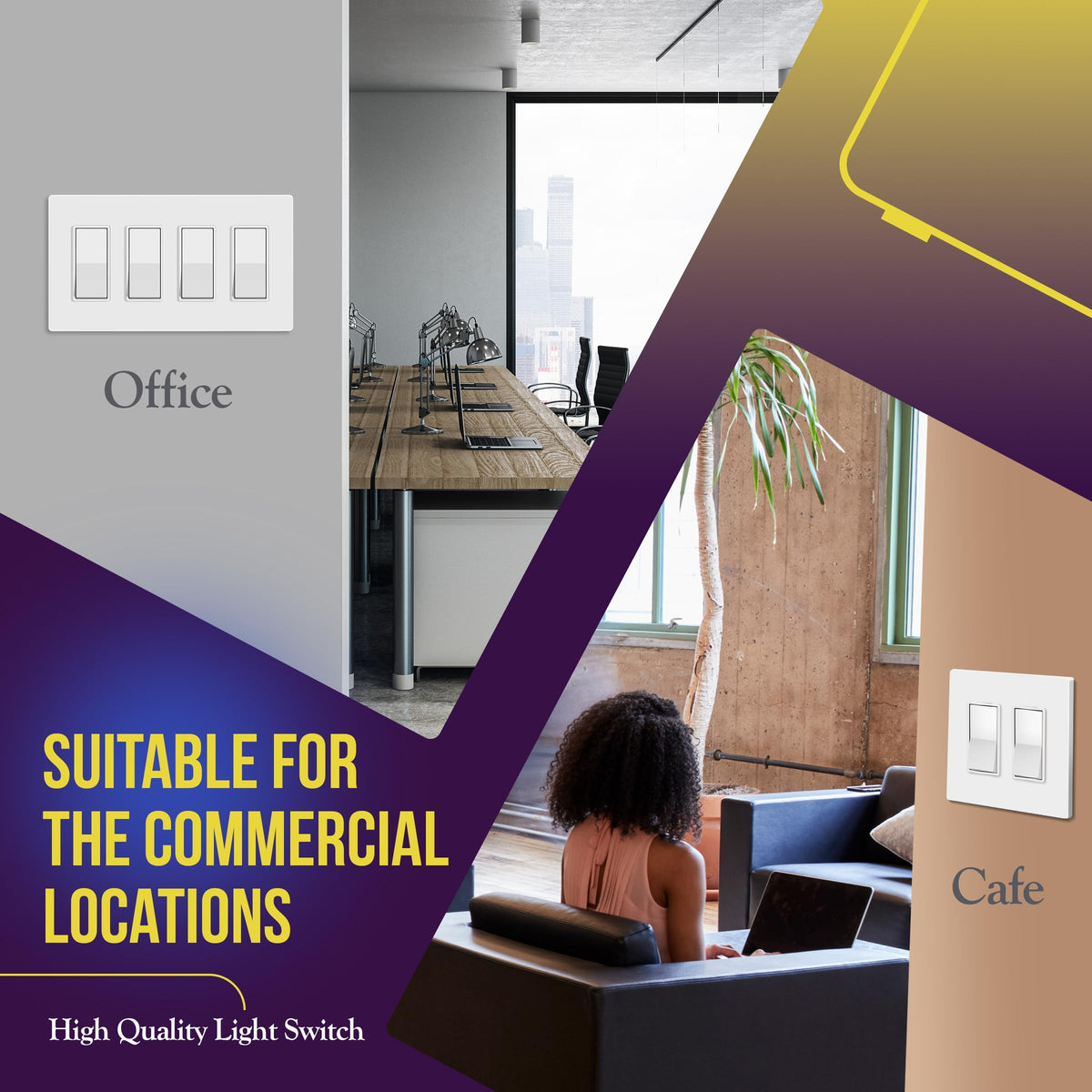 Enerlites 91150-W wall plate compatibility for color-matched finishes.