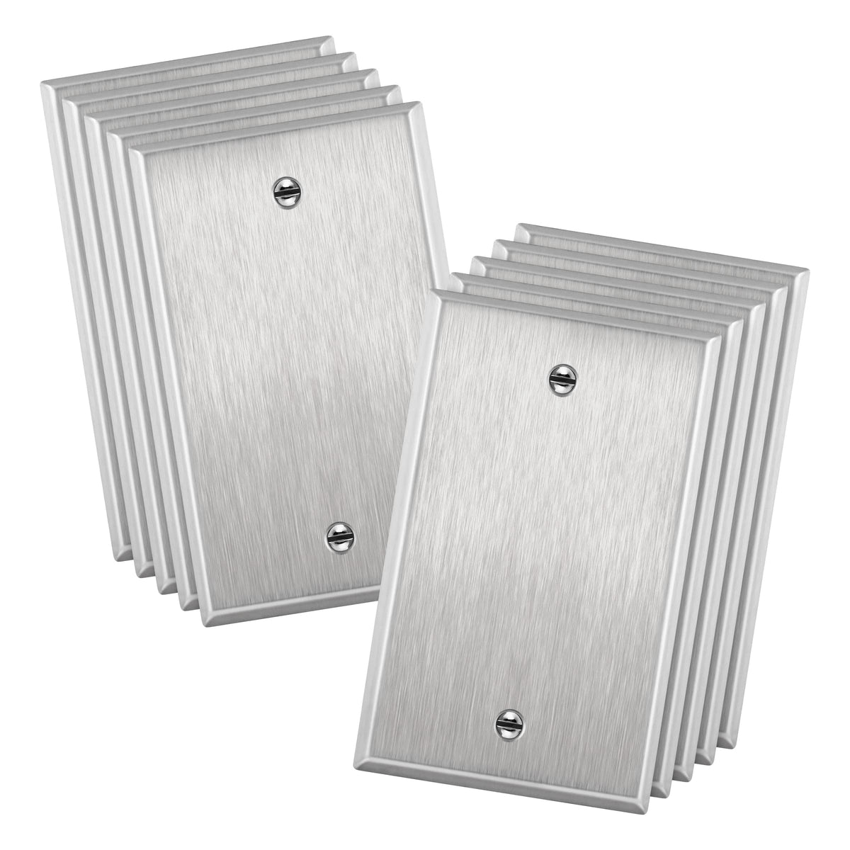 Enerlites blank wall plate in metal finish for durable coverage