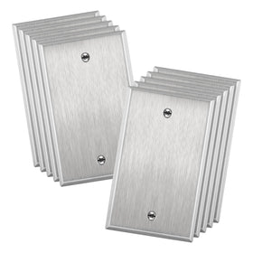 Enerlites blank wall plate in metal finish for durable coverage