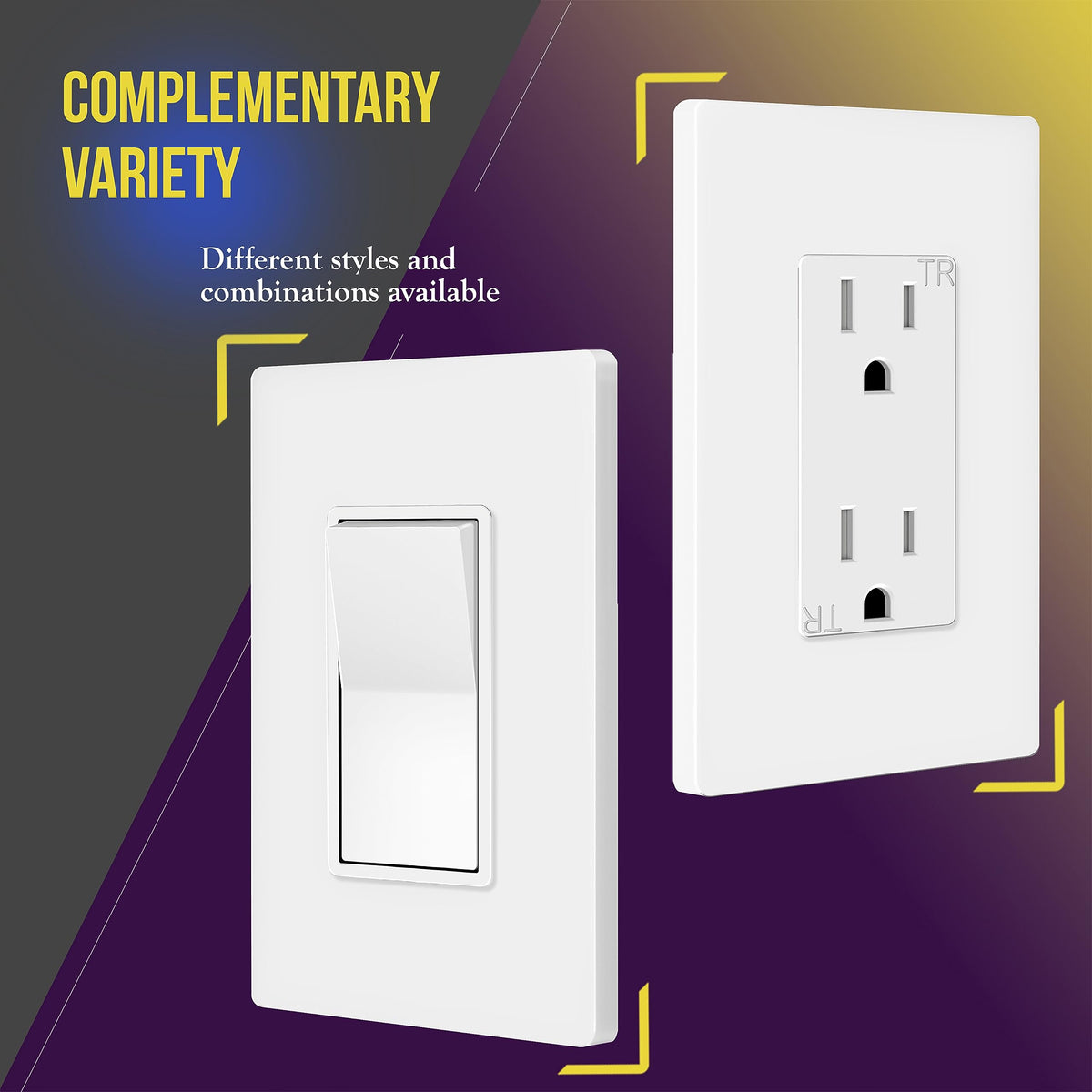 Enerlites child-safe screwless cover reduces exposed hardware for safer spaces.