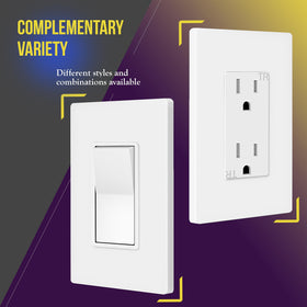 Enerlites child-safe screwless cover reduces exposed hardware for safer spaces.