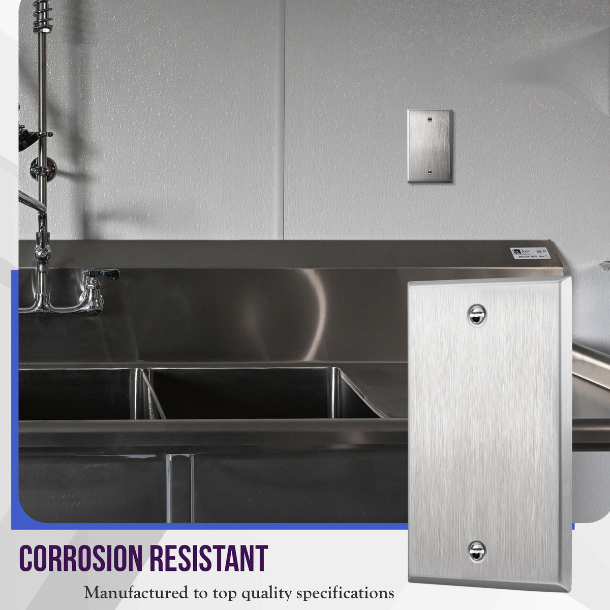 Enerlites corrosion-resistant wall plate protects wiring access in demanding environments
