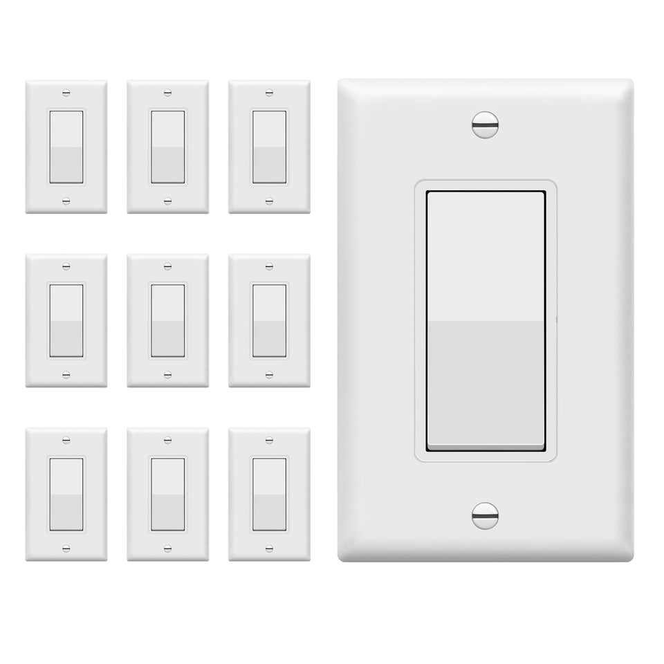 Enerlites decorator paddle switch front view for easy control