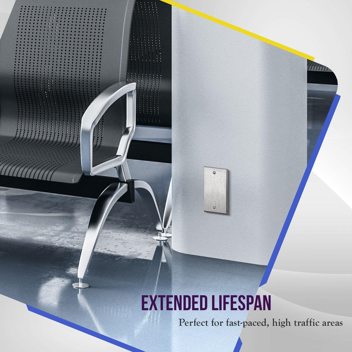 Enerlites 4.50 by 2.76 inch wall plate fits standard 1-gang boxes