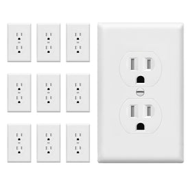 Enerlites duplex outlets bundle in white for safe, reliable power access