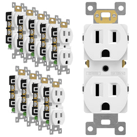 ENERLITES duplex-receptacle-15a-125v-white for reliable everyday use.