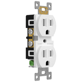 ENERLITES duplex outlet side wiring demonstrates easy installation options