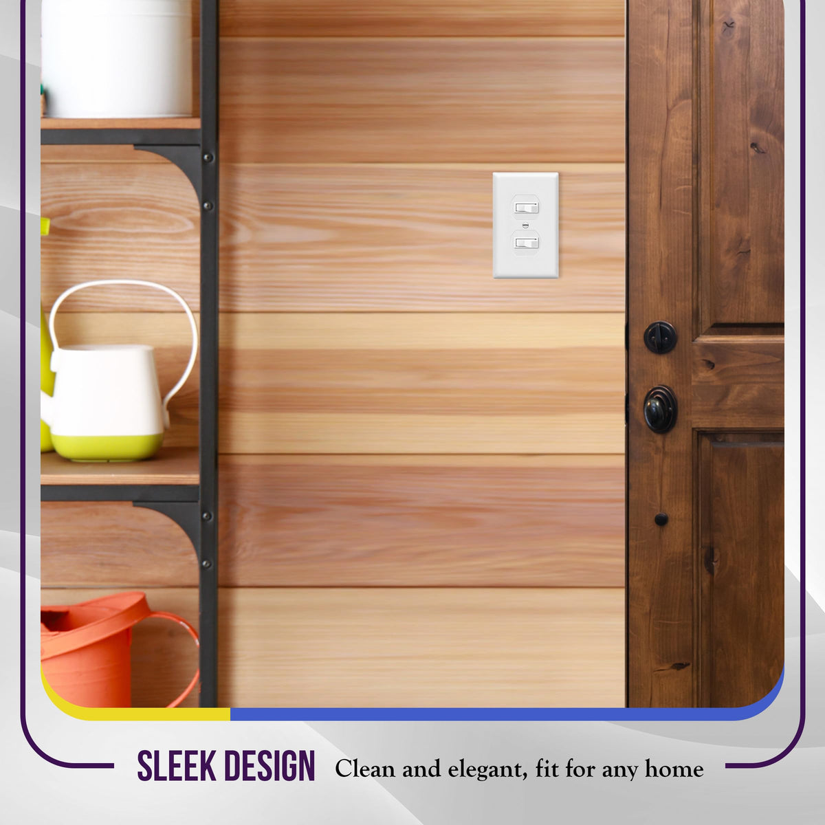 Includes painted screws to match the wall plate for cohesive aesthetics.