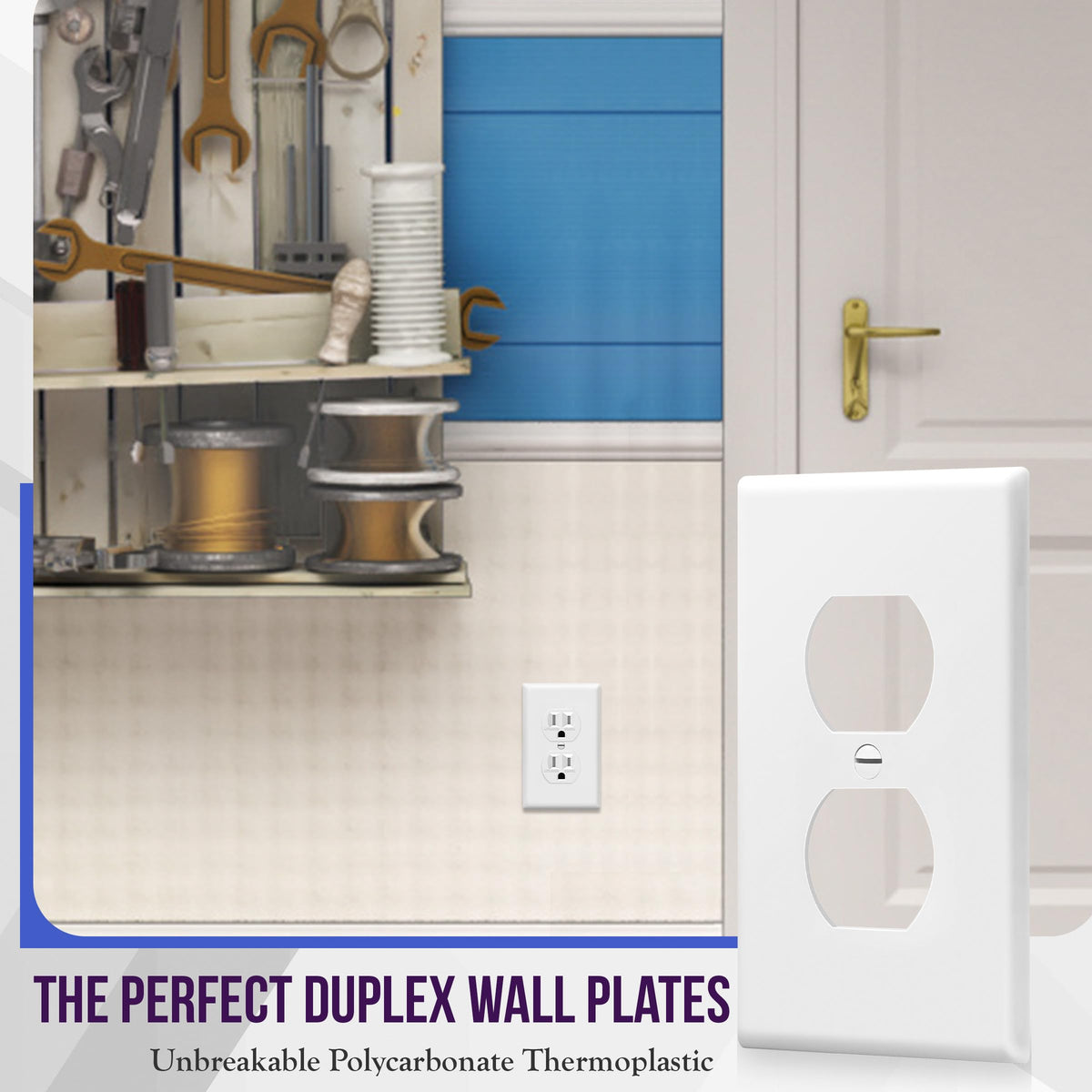 Enerlites 20-pack switch cover with matching screws for a seamless repair.