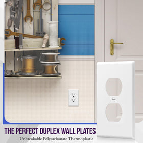 Enerlites 20-pack switch cover with matching screws for a seamless repair.