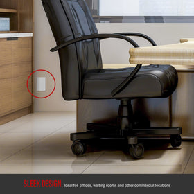 ENERLITES screwless plate promotes safer, snag-free spaces and easy maintenance.