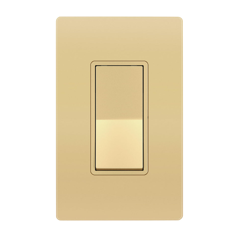 ENERLITES Elite Series decorator switch in gold finish for modern interiors