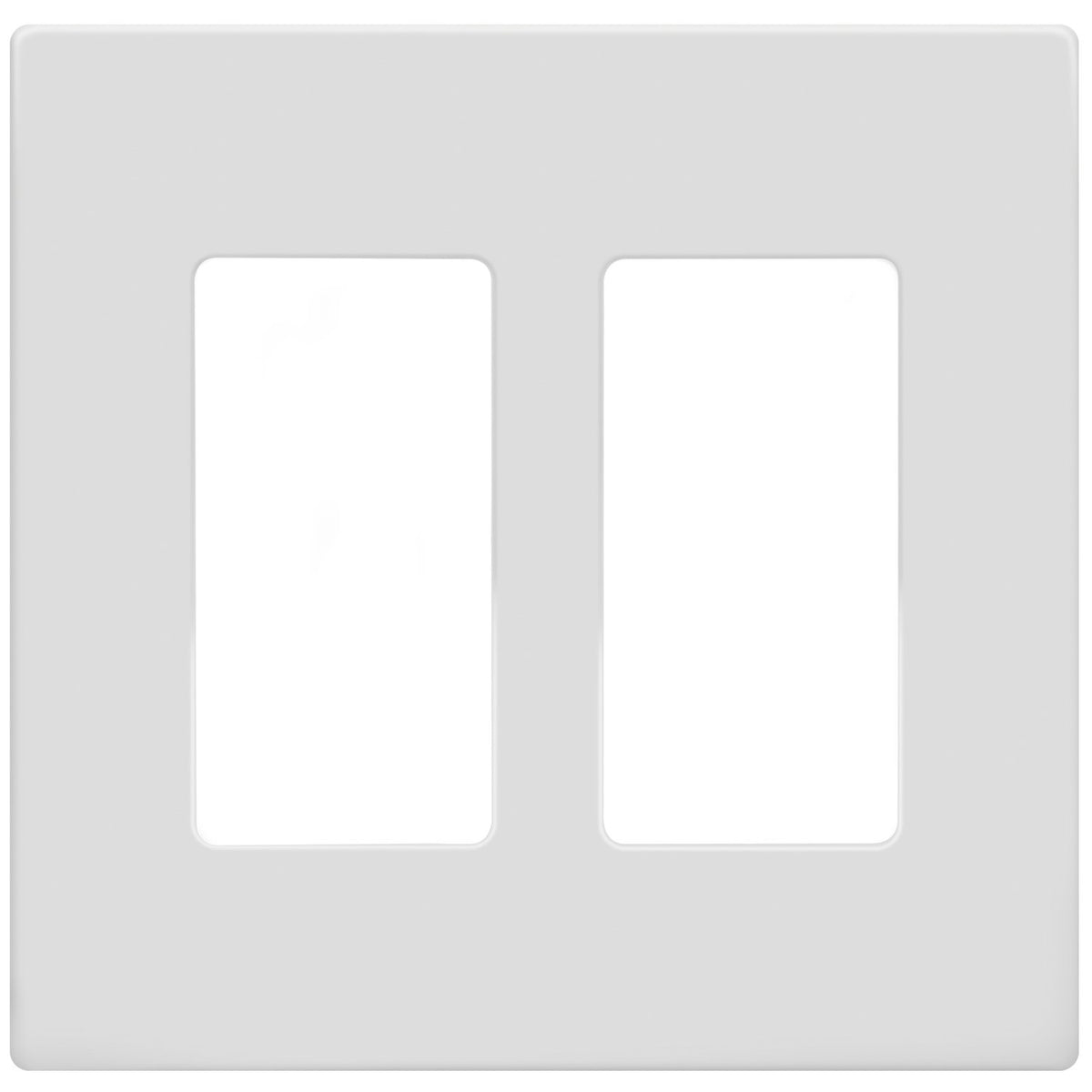 ENERLITES glossy white wall plate measures 4.68 by 4.73 inches