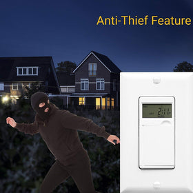 ENERLITES HET01-C timer suitable for indoor and outdoor lighting and fans.
