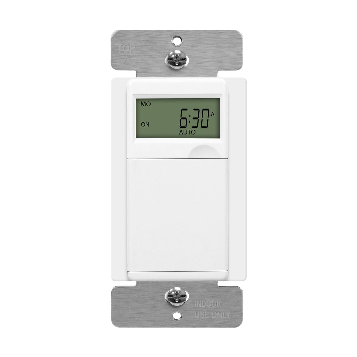 Enerlites HET01-C-W timer backup battery preserves settings during outages.