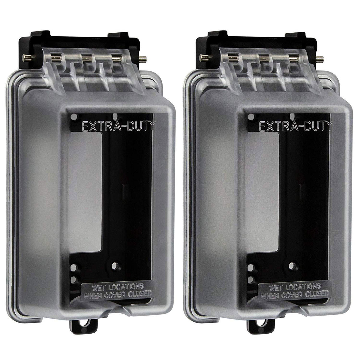 Enerlites outdoor outlet cover in-use weatherproof design protects power outdoors.