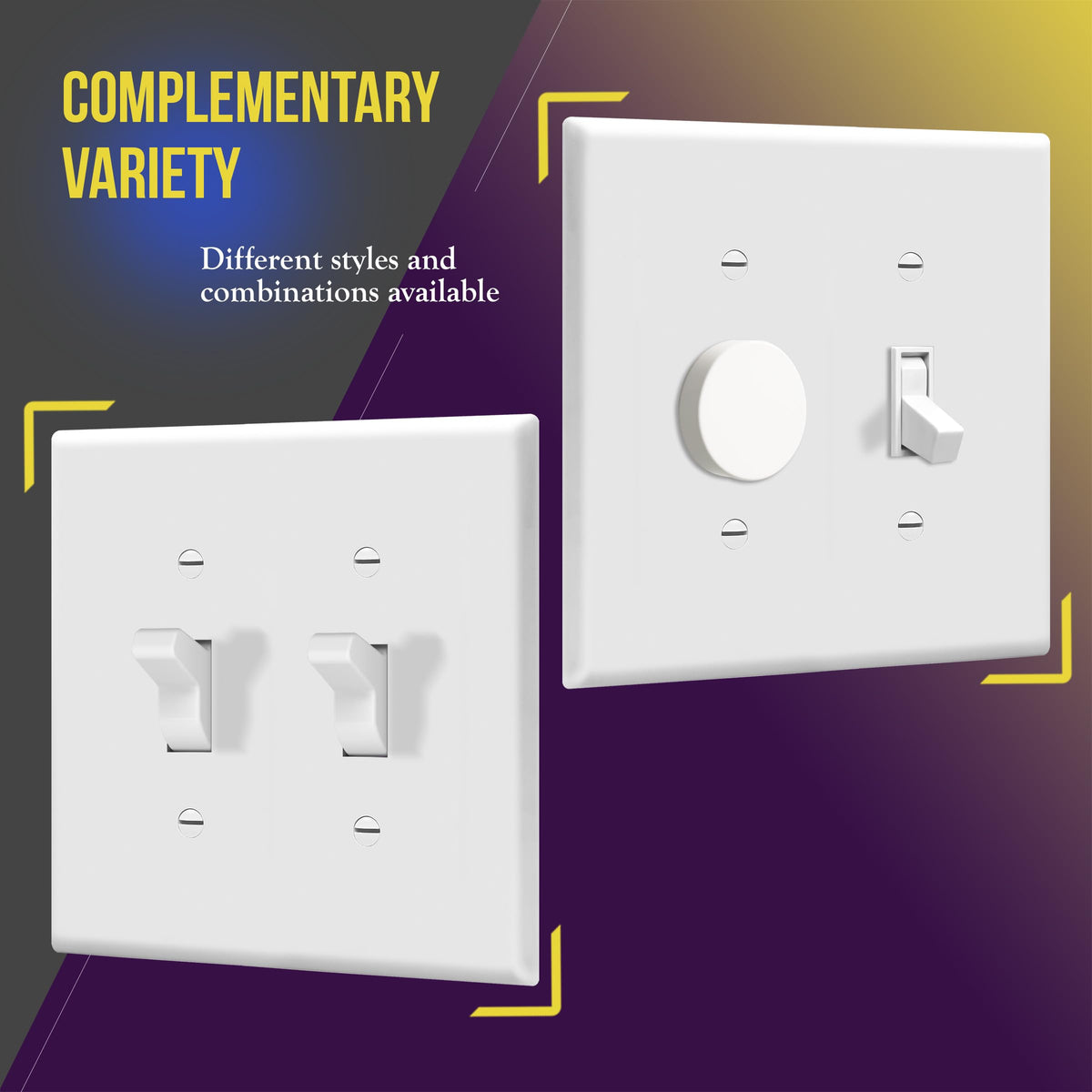 Painted screws for ENERLITES wall plate ensure easy, cohesive installation.