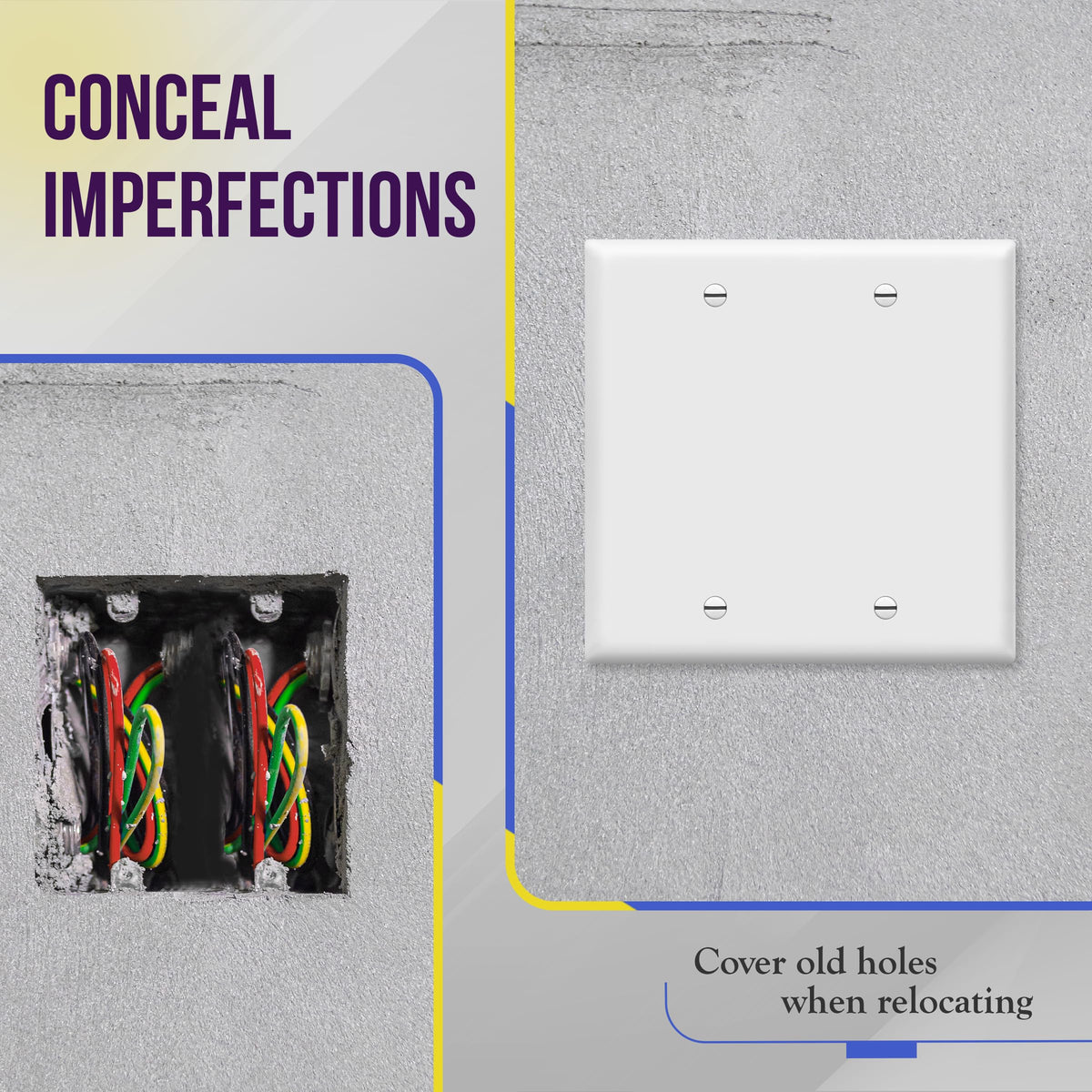 ENERLITES painted screws matching wall plate for cohesive aesthetics