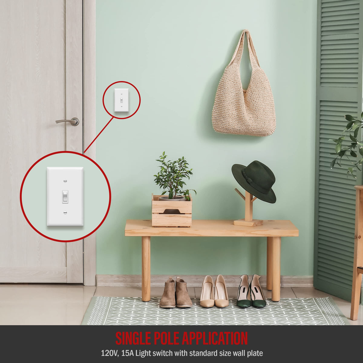 ENERLITES plaster ears break-off design enables easy installation