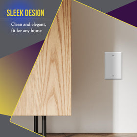 ENERLITES polycarbonate wall plate offers durability and impact resistance.