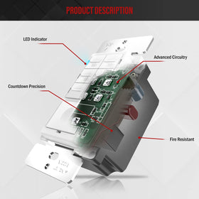 enerlites product packaging box presents complete timer switch in retail packaging