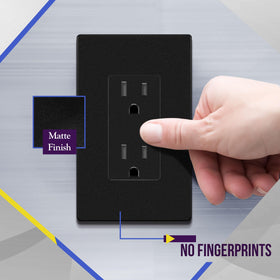 ENERLITES screwless wall plate mbksid offers a seamless wall finish